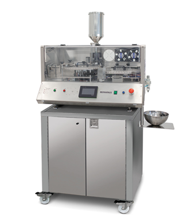 BD-3000 is the bench top automatic capsule sealing, by banding the two capsule portions. BD-3000 is ideal to work with our automatic capsule filling machine IN-CAP equipped with liquid filling station.